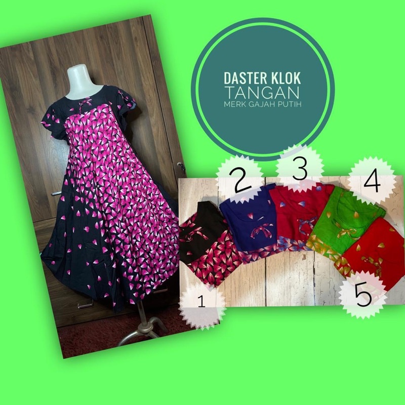 Daster klok Pekalongan merk gajah putih