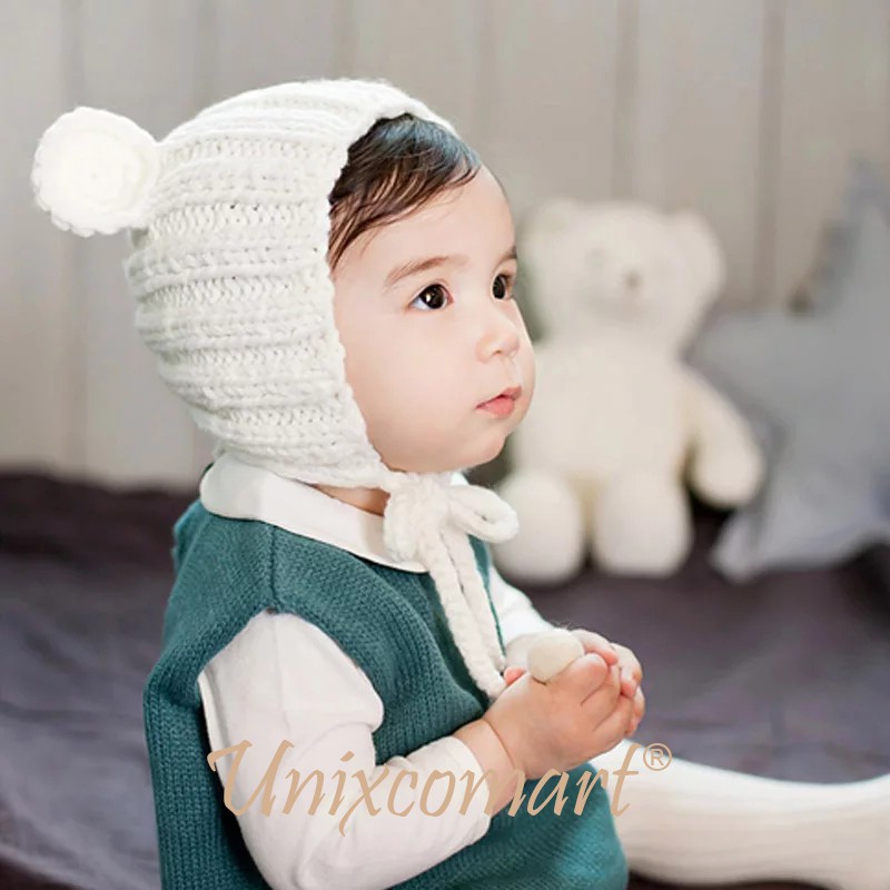 Topi Kupluk Anak Bayi Rajut BONNET MOUSE Ears Cap Topi Kupluk Anak Bayi Rajut