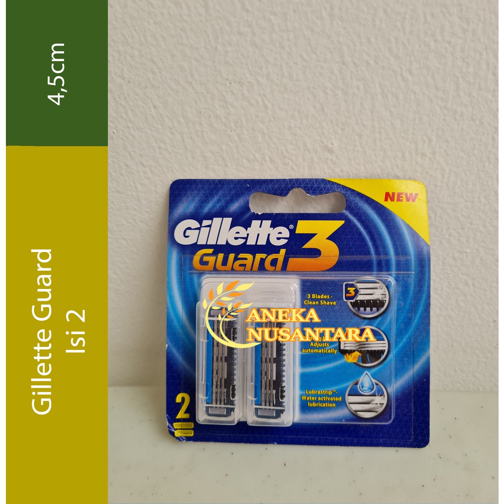 Gillette Isi Ulang Guard 3 Isi 2 Refill Pisau Cukur 100% Asli Gilet Guard 3