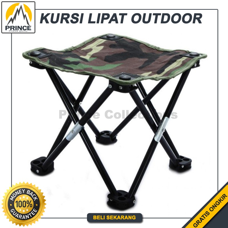 Kursi Lipat Outdoor Portable Kursi Bangku Mancing Camping Hiking Kursi Gunung Design Army
