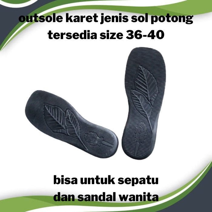 alas bawah sepatu sandal wanita - jenis sol potong