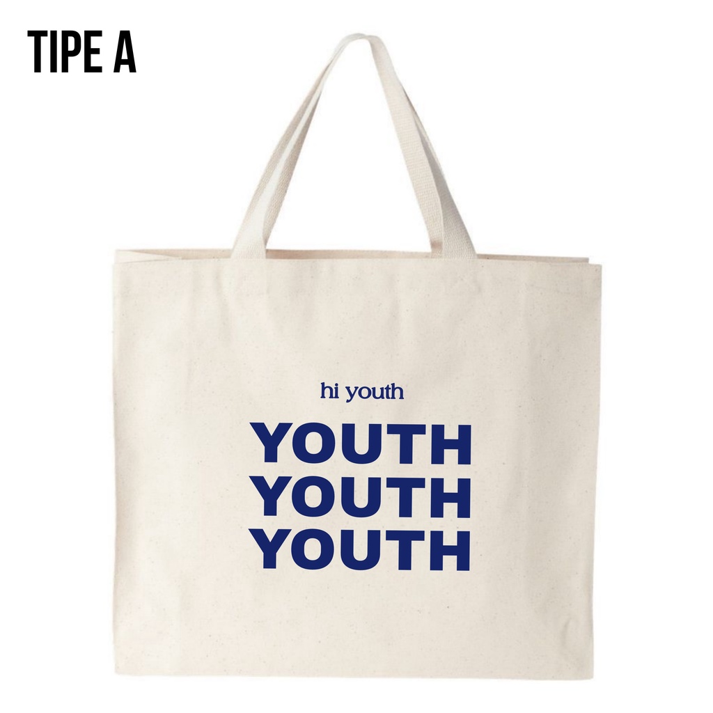 Tote Bag Canvas YOUTH / Tas Nudie Canvas / Tote Bag Kanvas / TIPE A