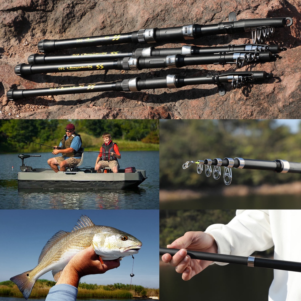 Sougayilang Portable Fishing Rod Telescopic Fishing Rod 2.1-3.0 m Laut Fishing Rod Murah Berputar Pancing Untuk Air Tawar atau Air Asin Joran Pancing