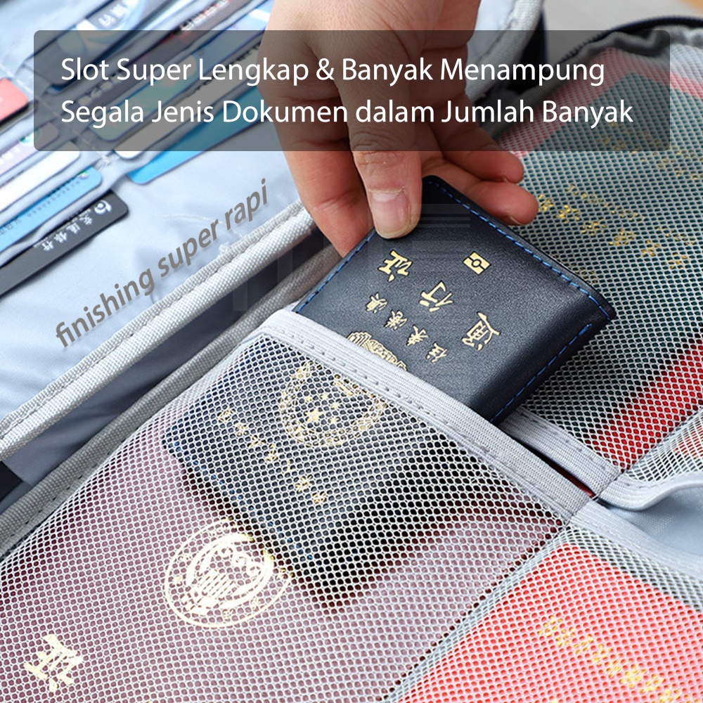 HUGO Tas Dokumen Tempat Penyimpanan File Surat Travel Bag dengan Security Digit Lock