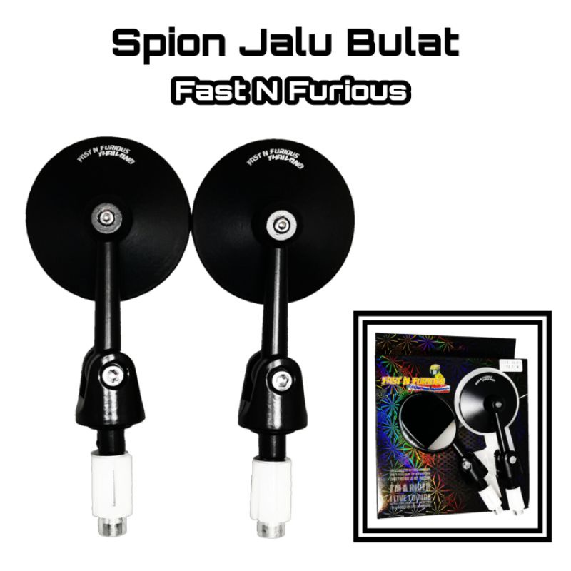 Spion jalu bulat scoopy full cnc honda beat fi bar end vespa kaca datar universal
