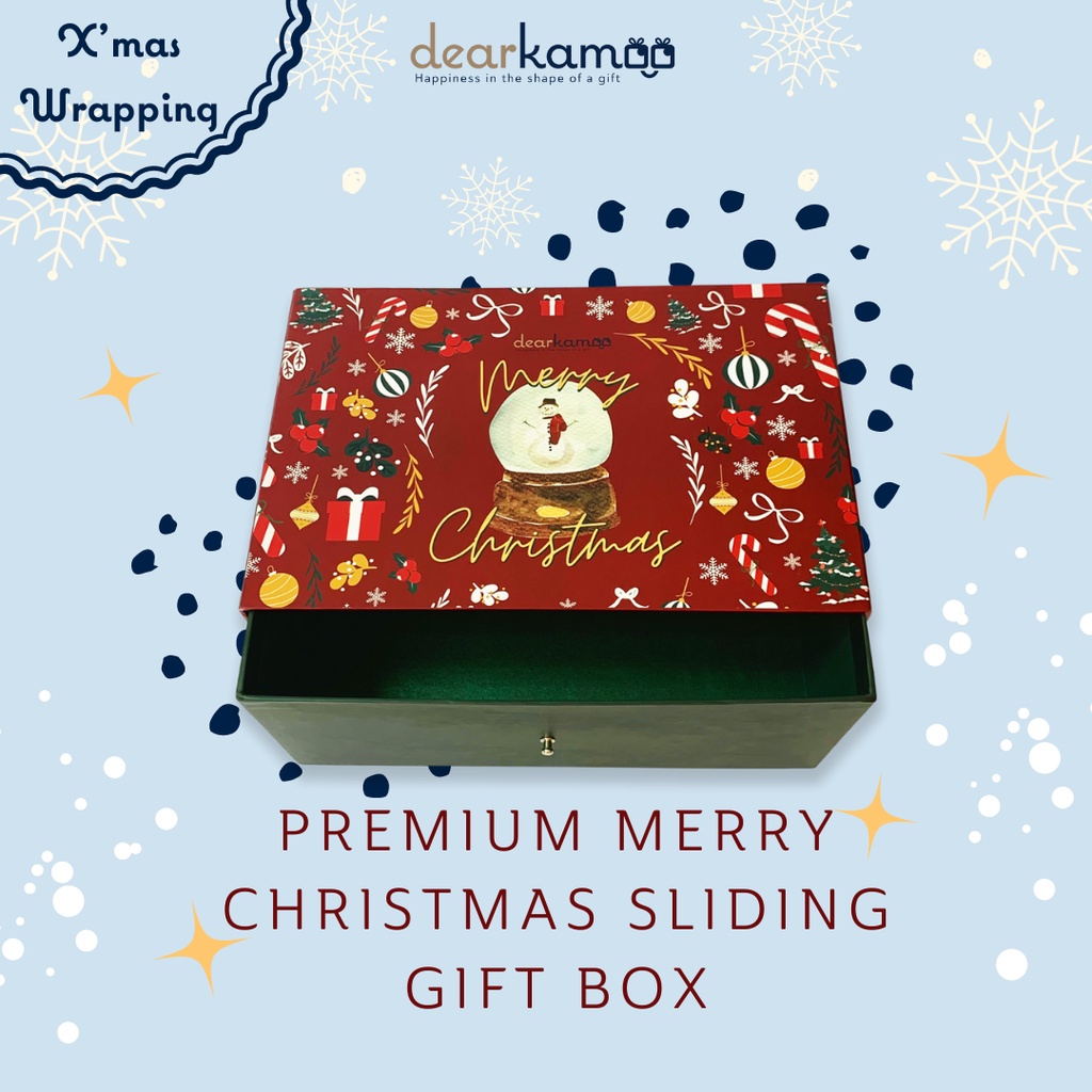 

Premium Merry Christmas Sliding Gift - Christmas Edition / Wrapper / Bungkus Kado / Natal