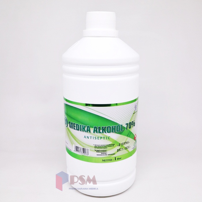 Medika Alkohol 70% 1Liter 1000ml / Alcohol Antiseptik Pembersih Luka