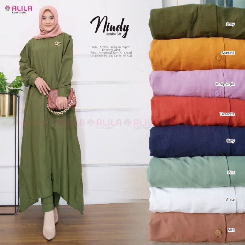 NINDY SET JUMBO BY ALILA || BISA COD ||