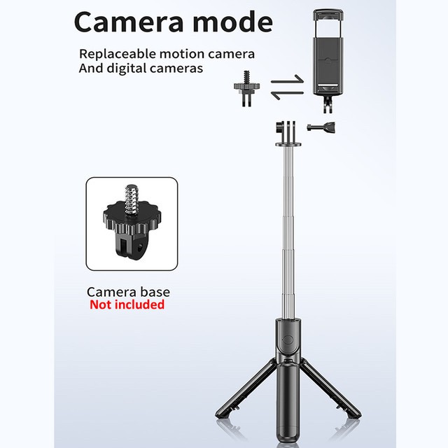 S03 3IN1 Tongsis Bluetooth + Tripod Selfie stick support ios android