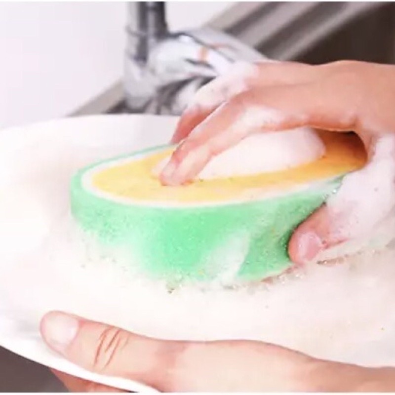 IMURA | Cuci Piring Dapur Model Buah Sponge Gelas Cangkir Sepon Mandi