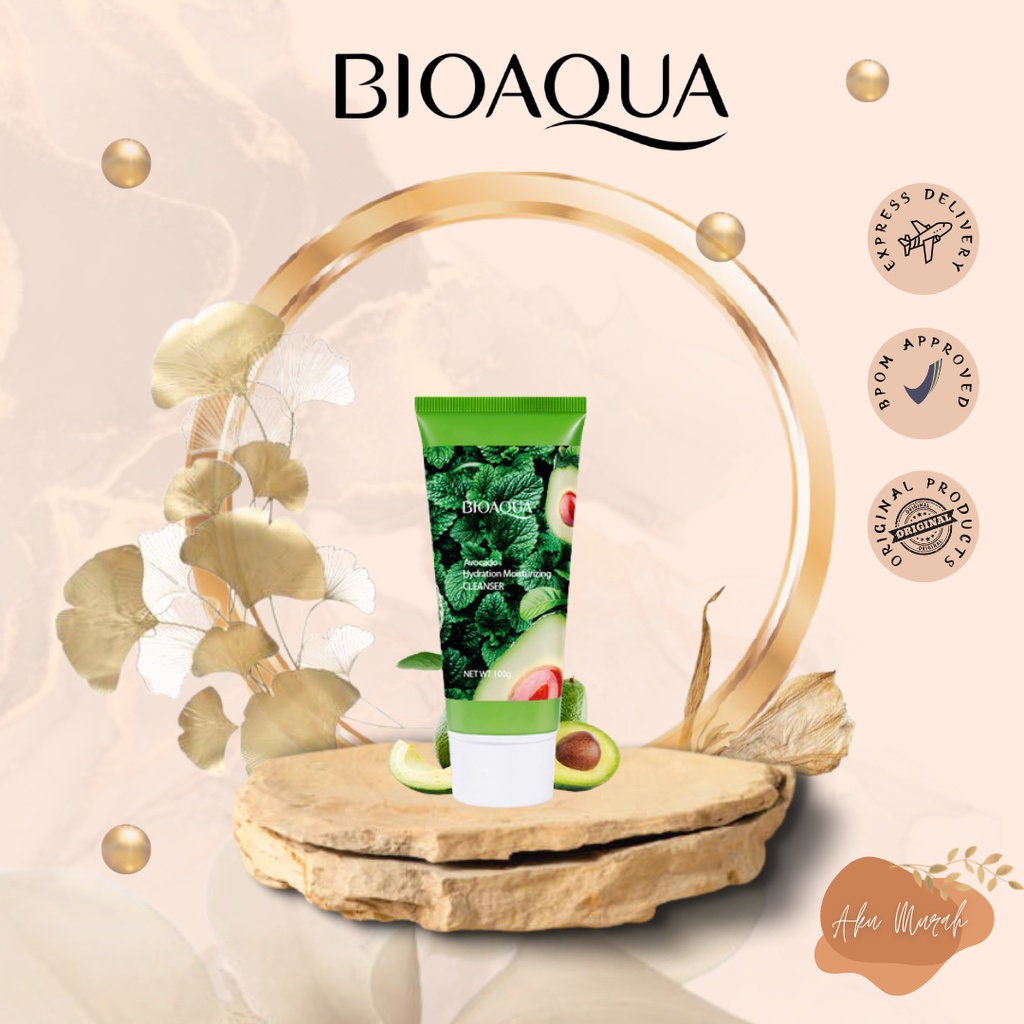 ✨ AKU MURAH ✨Bioaqua Avocado Hydration Moisturizing Cleanser 100gr