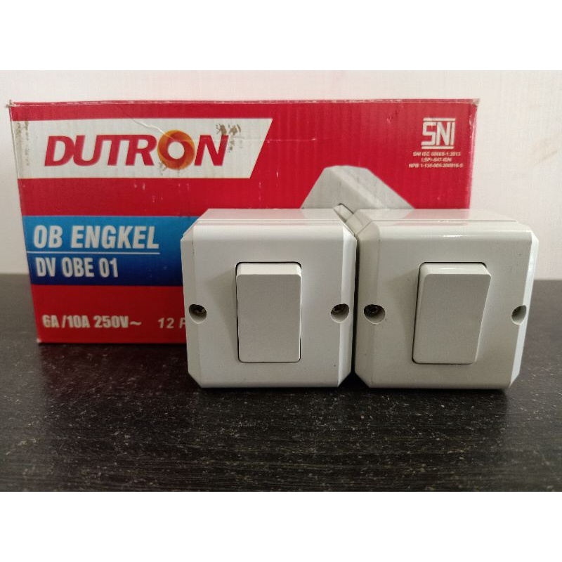 SAKLAR DUTRON OB ENGKEL DV-OBE-01 SWITCH ON OFF STOP KONTAK ALIRAN LISTRIK DINDING TEMBOK