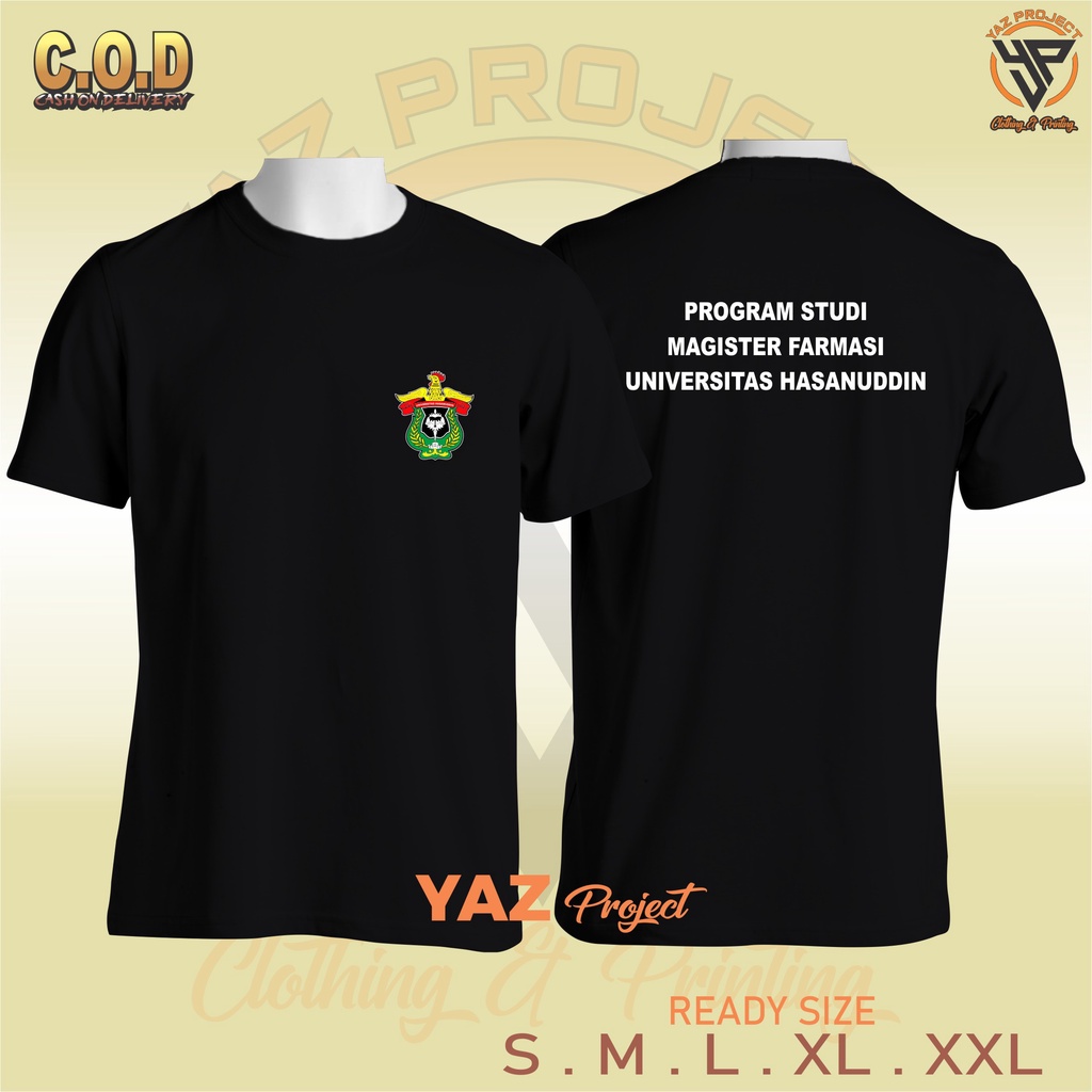 KAOS BAJU UNIVERSITAS HASANUDDIN CUSTOM NAMA PRODI / KAOS UNIVERSITAS HASANUDIN / KAOS UNHAS #34