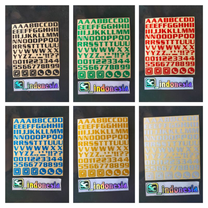 STIKER CUTTING ABJAD HURUF ABCD