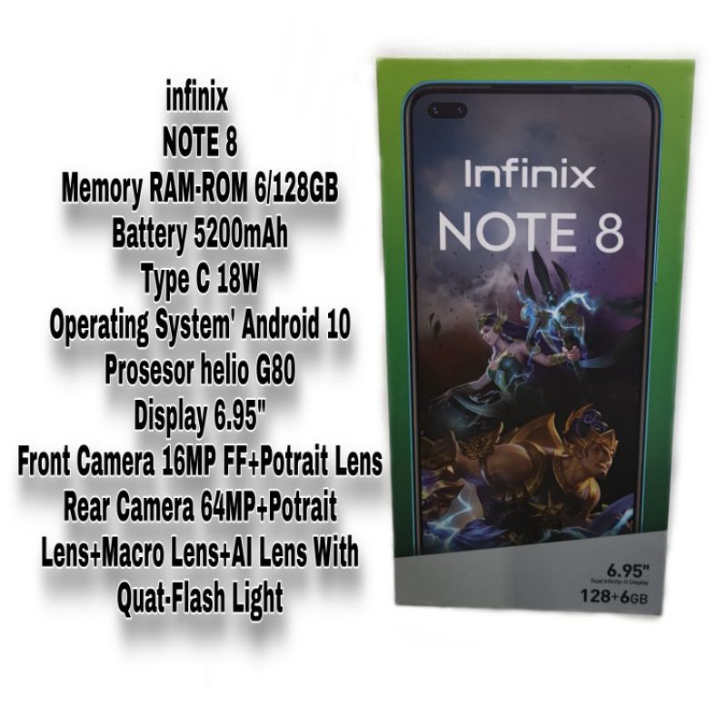 Infinix NOTE 8 - Ram 6/128 Garansi Resmi