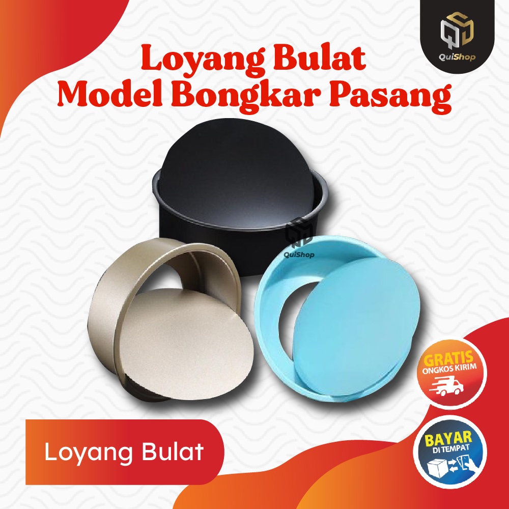 Cetakan Kue Loyang Bulat Teflon Bongkar Pasang Anti Lengket Non-Stick Carbon Steel Peralatan Dapur Berkualitas Termurah