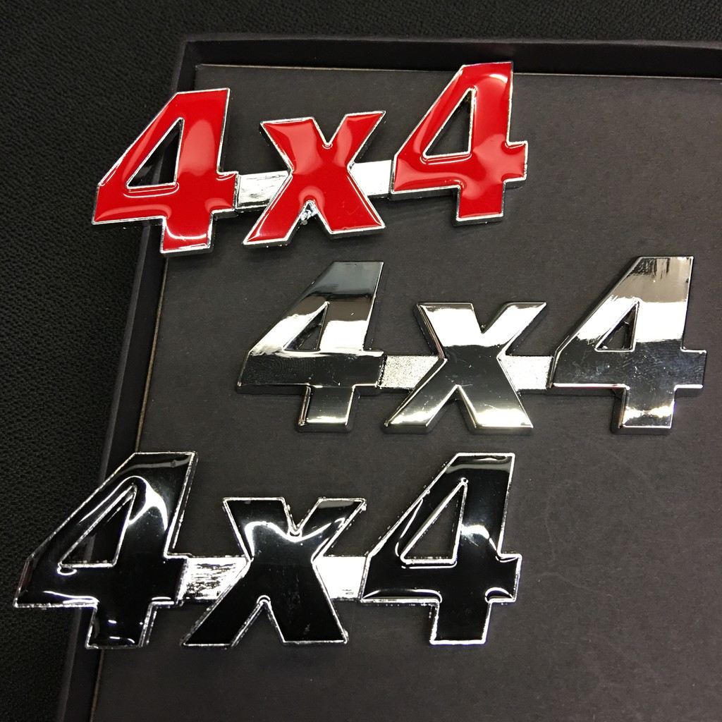 Tempelan Stiker Emblem Mobil Chorme 4x4 4WD Kualitas Premium