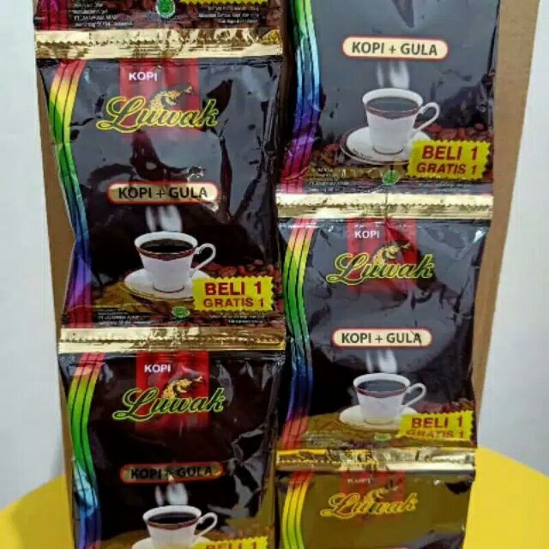 

Kopi Luwak Hitam renceng isi 10 sachet / Kopi Instan Bubuk saset renteng