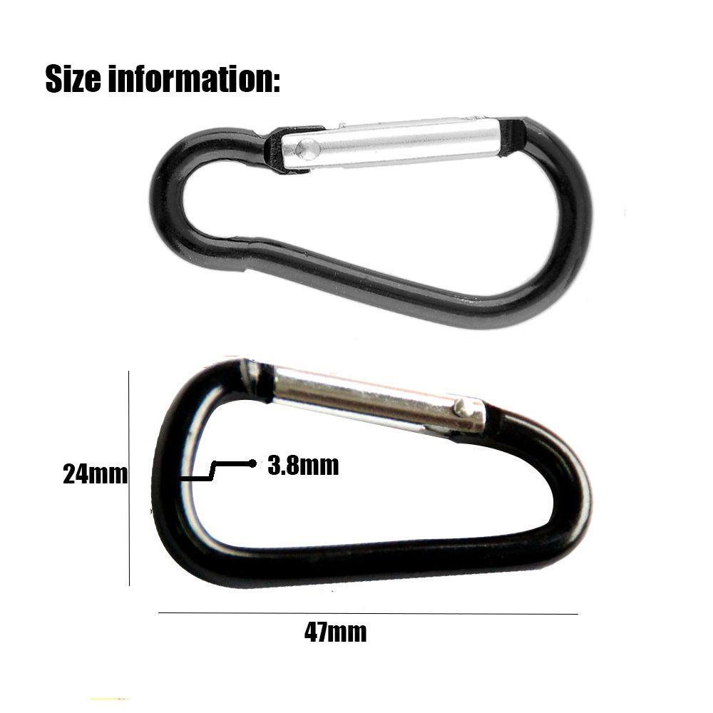 Top5/10pcs Tombol Panjat Kualitas Tinggi Hitam-Warna Peralatan Aluminium Alloy Carabiner