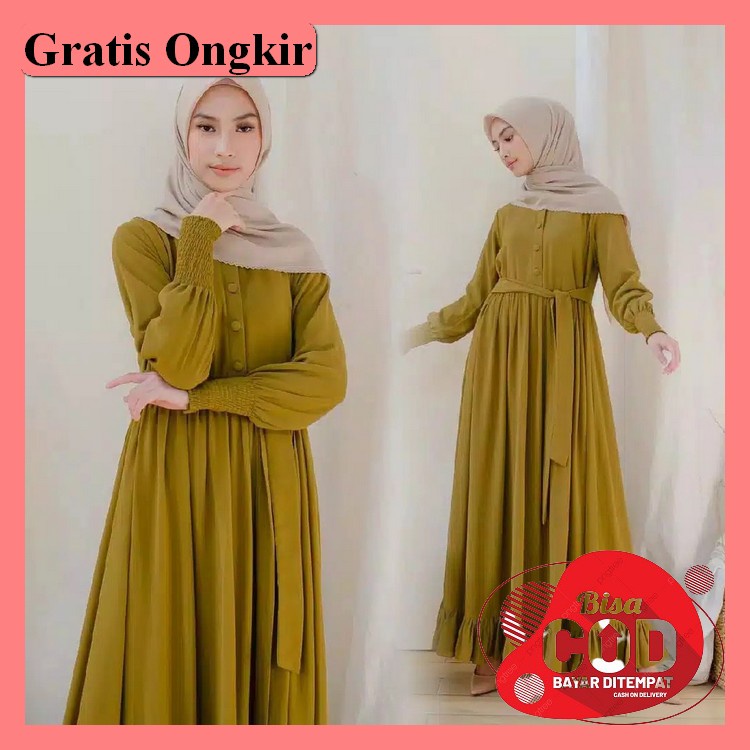 Gsmis Kekinian Terbatu Games Premium Import Elegan Gamis Syar'I Baju Lebaran Wanita Terbaru2024 Fash