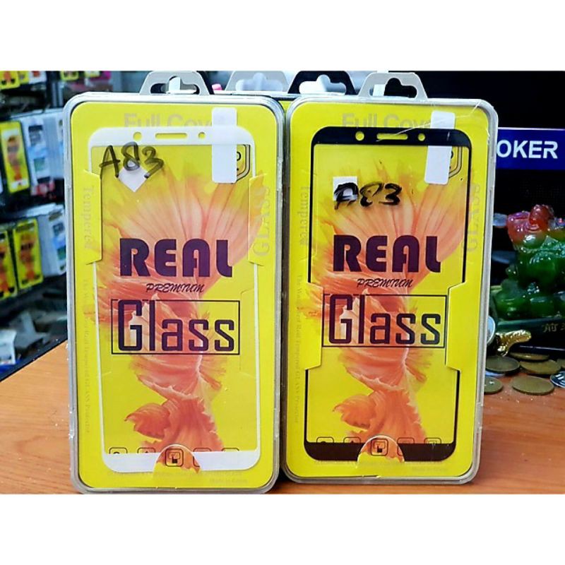 TEMPERED GLASS FULL WARNA OPPO A83
