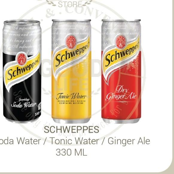 

[Star] Schweppes Soda Water Tonic Water Ginger Ale Kaleng Can 330ml