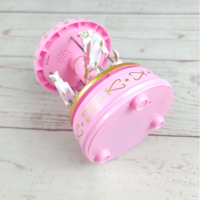 Kotak Musik Music Box Carousel Kado Gift Unik Ulang Tahun Anak - Pink