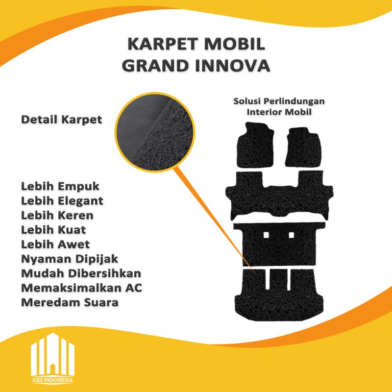 Karpet Mobil Toyota Grand Innova Karpet Mie Bihun Innova Barong Innova Lama 2005 - 2015