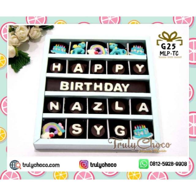 

Kado ulang tahun special coklat trulychoco karakter anak isi 25