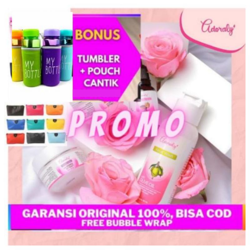 Adoraly Skincare BPOM ORI Aman Busui (1 Paket)[Bonus POUCH+TUMBLER+Masker]