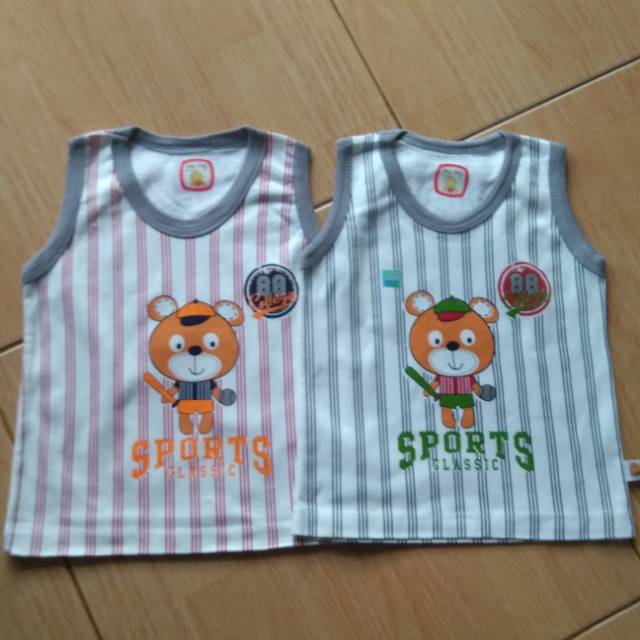 kaos singlet kutung anak bahan Adem 6 - 12 bulan