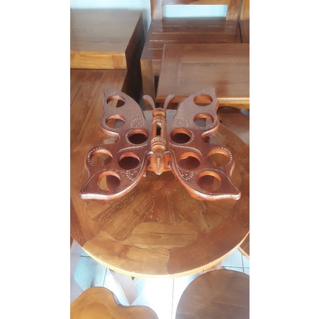 TEMPAT AQUA GELAS KERAJINAN KAYU SOUVENIR