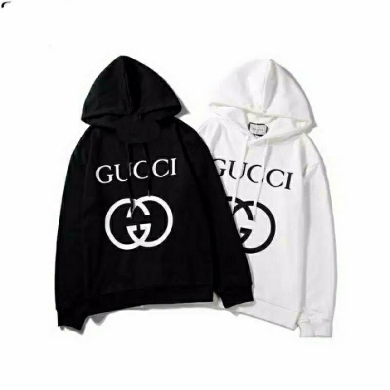 Hoodie BIG SIZE (S - 6XL) Jaket Sweater Loose Jumbo S M L XL XXL XXXL XXXXL XXXXXL Cotton Fleece Korean Street Style Hip Hop Pria Wanita Hitam Putih