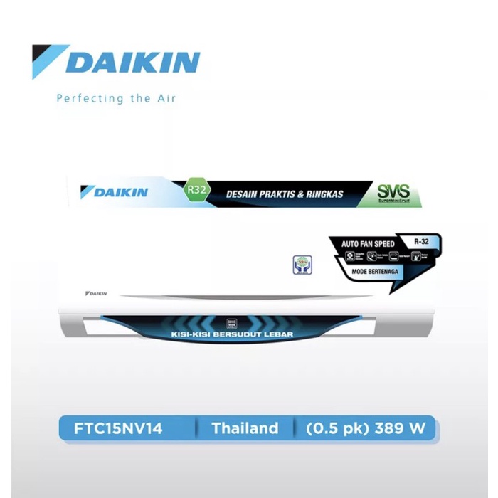 DAIKIN AC Super Mini Split [1/2 PK] FTC15NV14 + RC15NV14 THAILAND