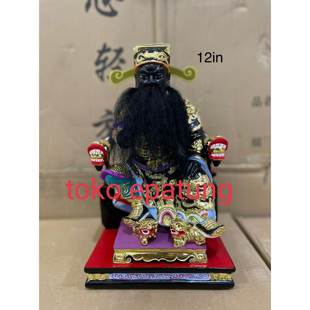 patung ki ong ya / ki hu ong ya - kayu -12 inch - 02