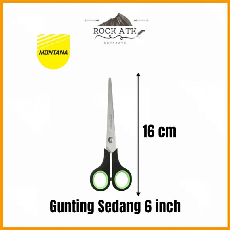 

Gunting Sedang STL-560 6 inch Montana - Gunting Tanggung Scissors Pemotong Kertas (1Pcs)