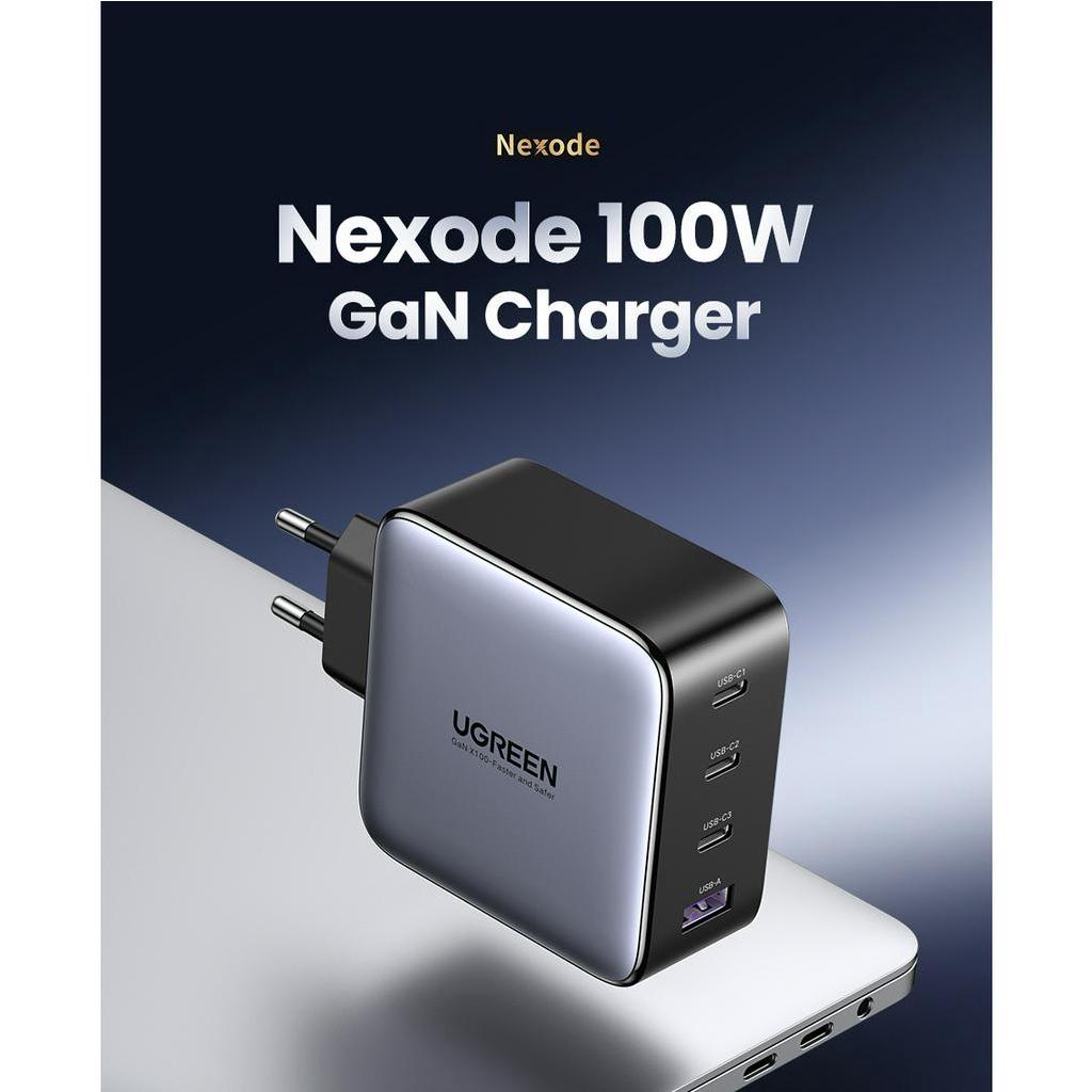 UGREEN Kepala Charger 100w GaN Multi Port Fast Charging Laptop Macbook