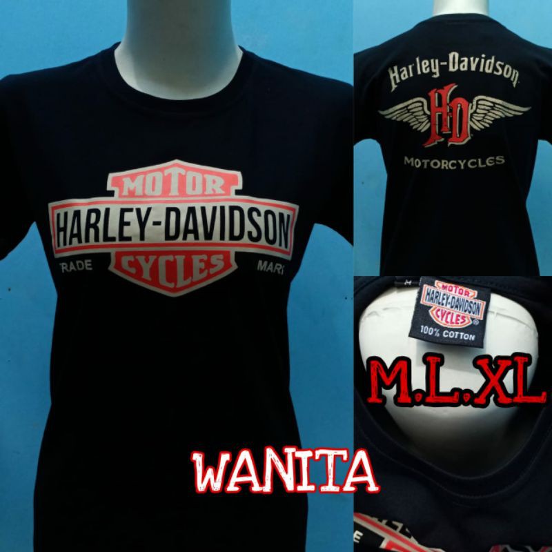 Kaos Harley Davidson Wanita Lengan Pendek