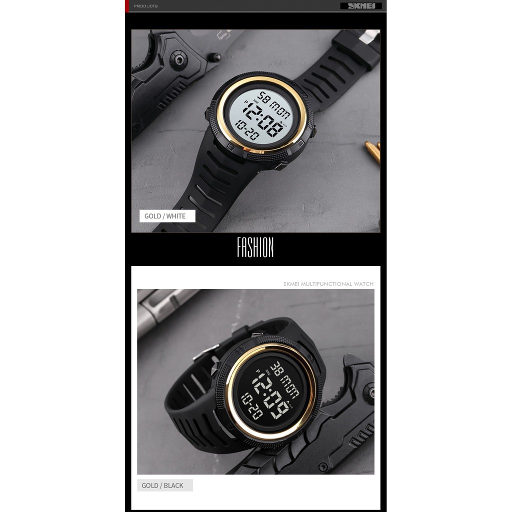 Jam Tangan Skmei 1632 Sport Digital Anti Air / Countdown / Stopwatch Untuk Pria