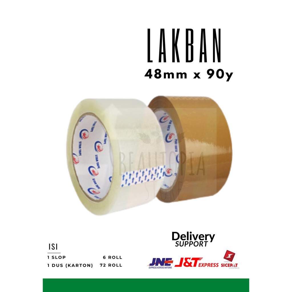 

Lakban Bening Coklat Star 48mmx90y Besar