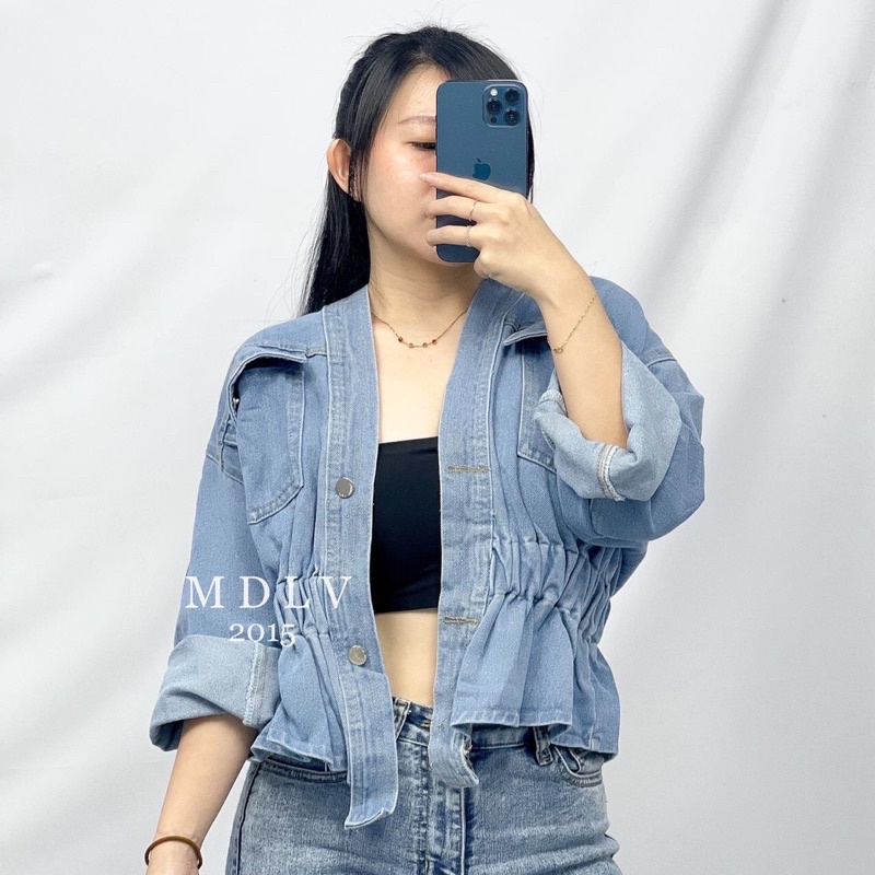 MDLV ~ 2015 EVERLEY BASIC JEANS KIMONO JACKET // JAKET JEANS CEWEK // KIMONO JEANS // FASHION IMPORT