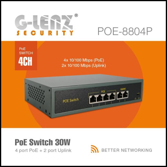 Glenz Cctv Switch Poe 4 Port