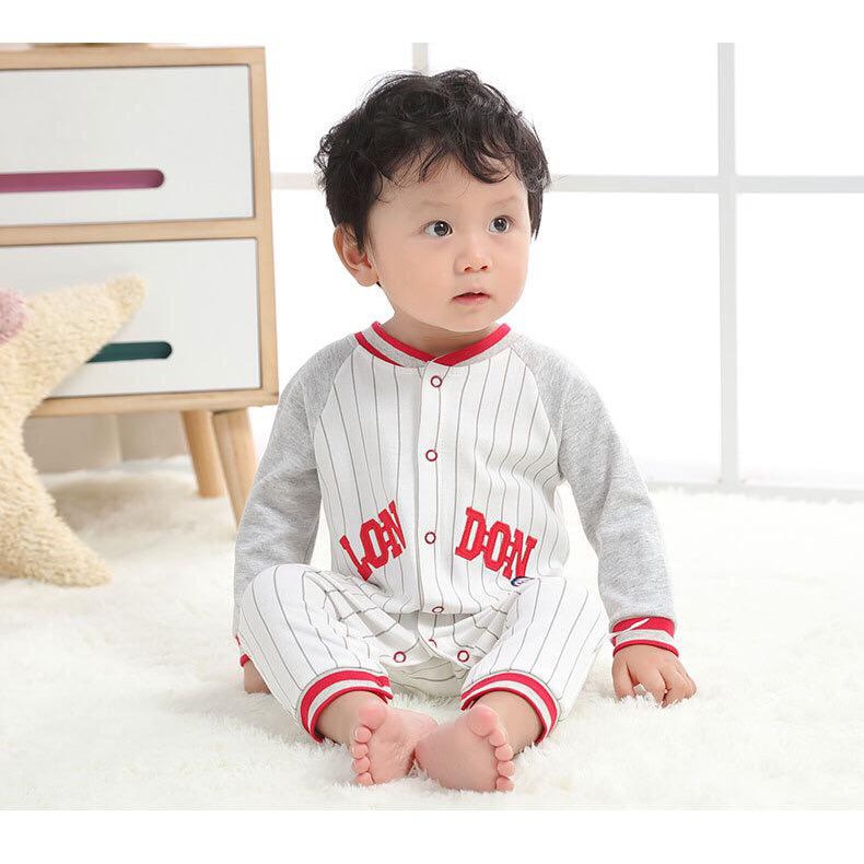 [COD] baju bayi import korea motif BASEBALL LONDON MERAH / jumper premium  QUALITY 100% KATUN jumper bayi lengan panjang BA-240/Babylovanta