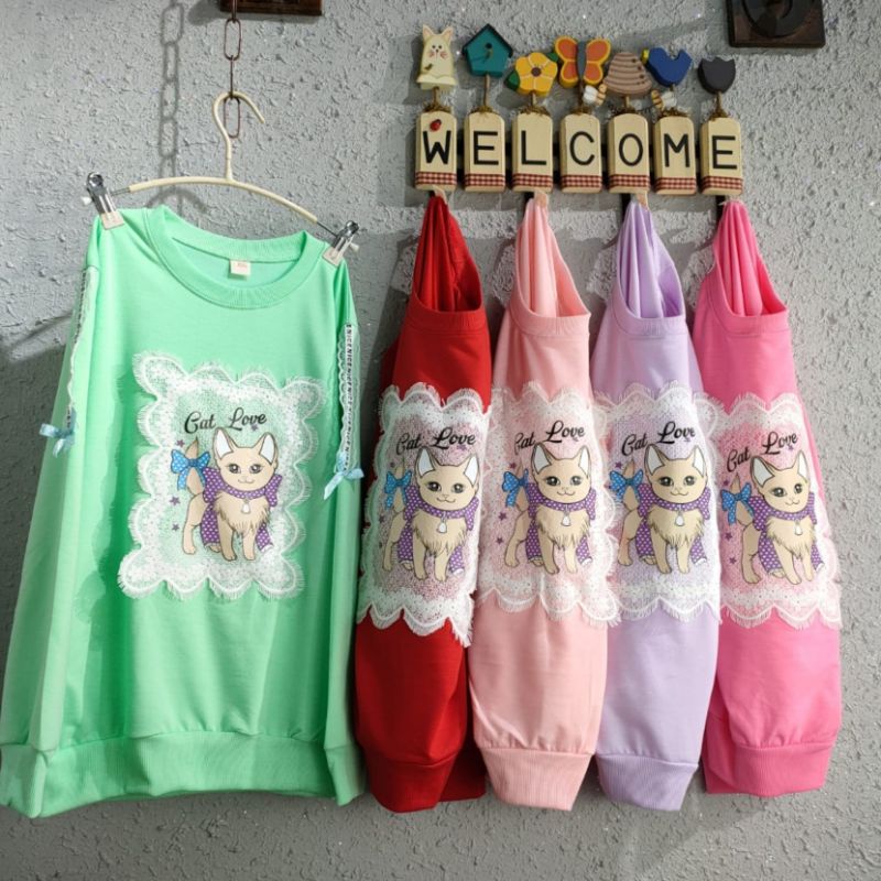 KAOS IMPORT ANAK PEREMPUAN TANGAN PANJANG,SIZE:M,L,XL,XXL