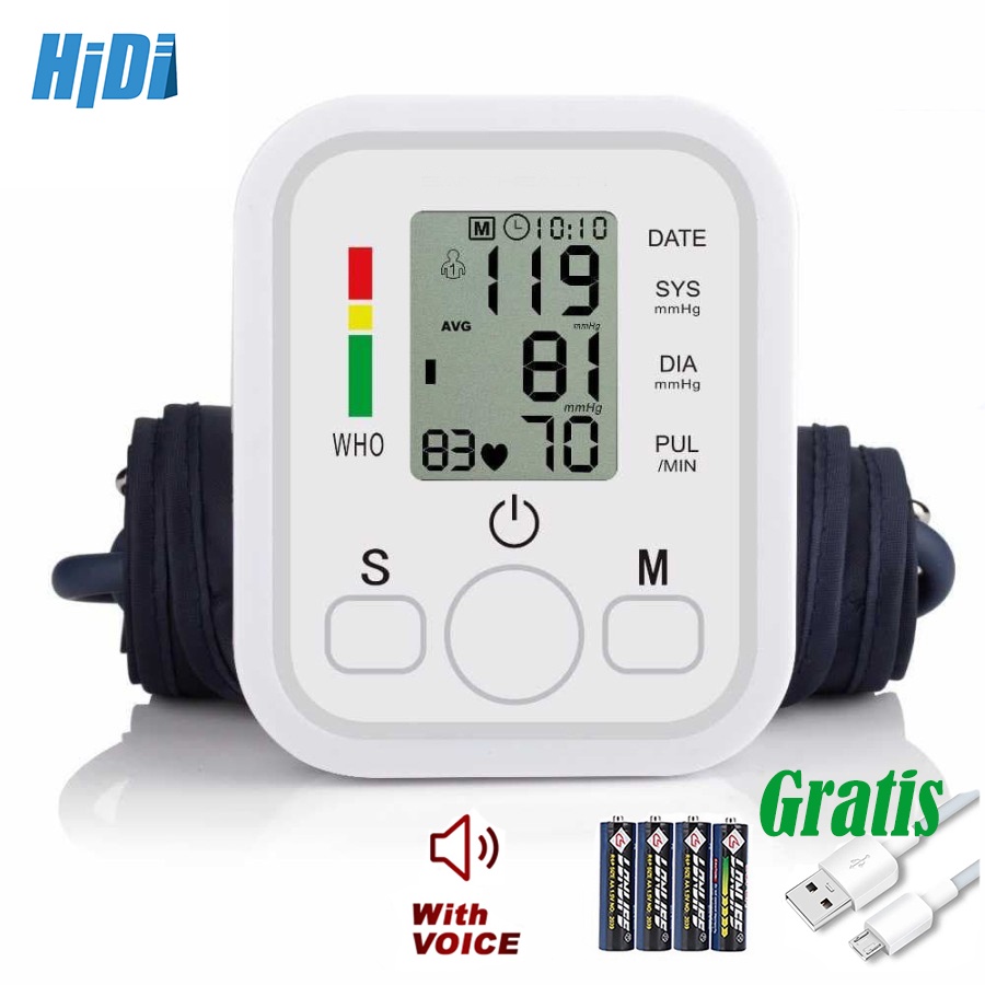 Tensimeter Digital Alat Cek Pengukur Tekanan Tensi Darah Otomatis Blood Pressure Monitor