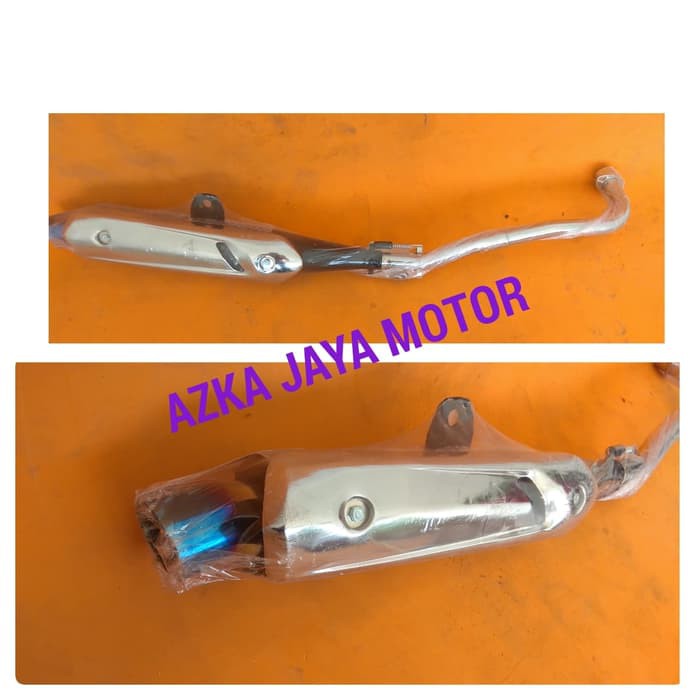 Knalpot Racing Bobokan Yamaha Vega ZR model standar moncong pelangi