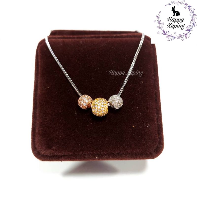 SET KALUNG XUPING ASLI TITANIUM FASHION KOREA LAPIS EMAS - MODEL LIONTIN BILA KOMBINASI - PERHIASAN 