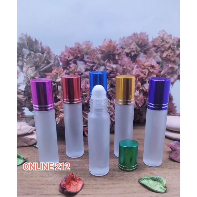 Botol Kosong Roll On Doff Warna 8ml / Botol Roll On Sovenir Doff Warna 8ml