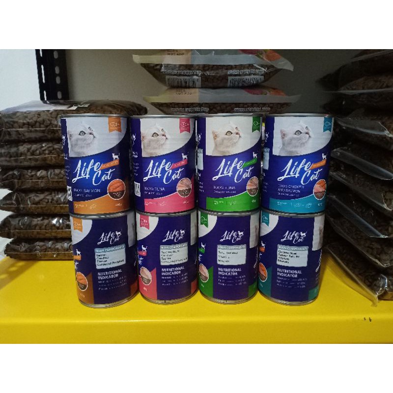 Lifecat Life cat kaleng 400 gr 400gr makanan basah kucing