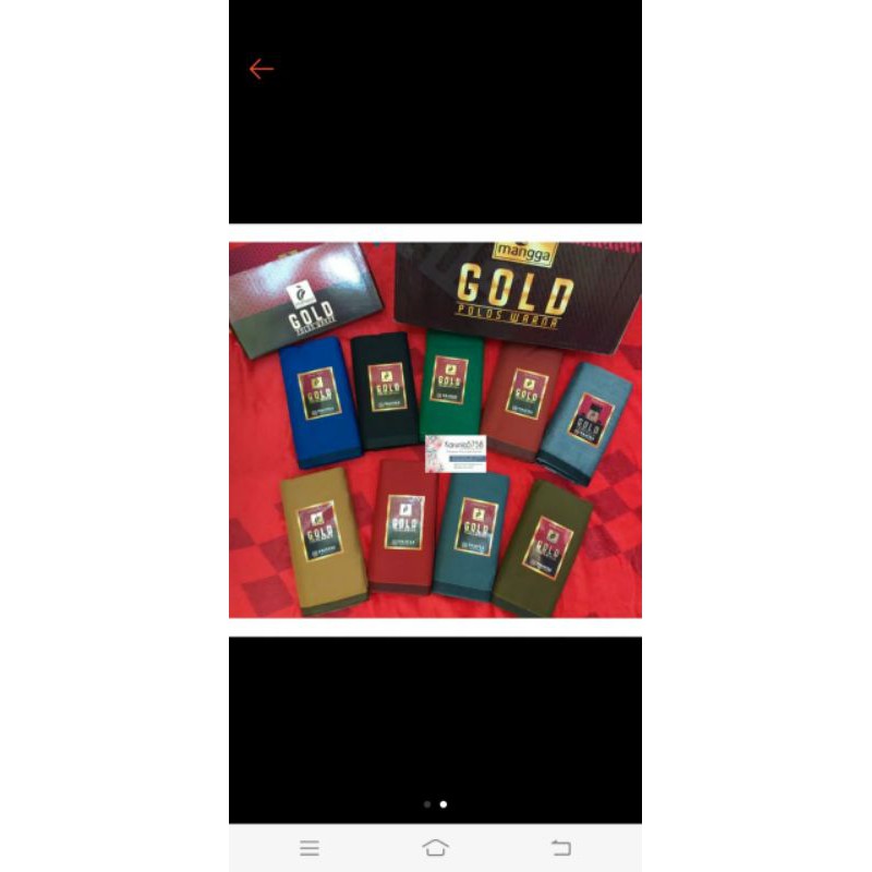 sarung mangga gold polos
